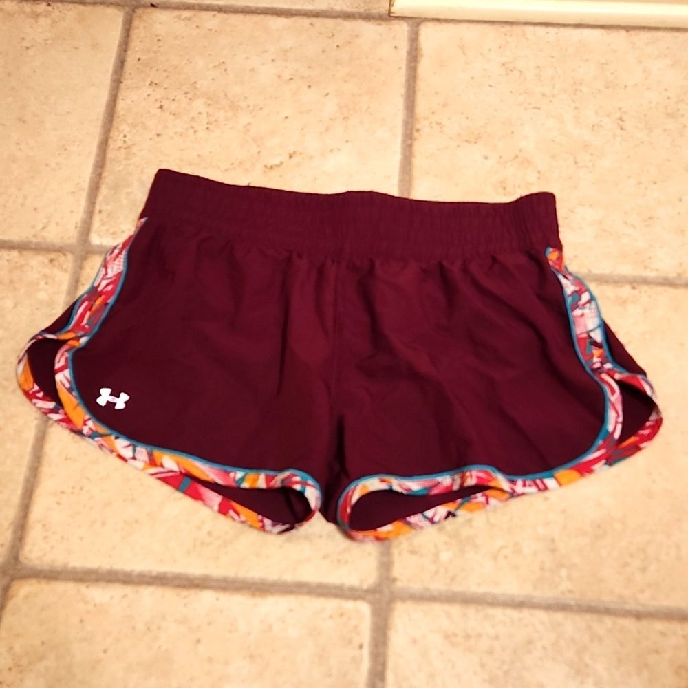 Under Armour Women's Semi-Fitted Purple Running Shorts Size M